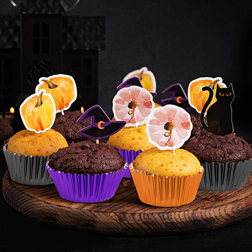 300 Pcs Halloween Foil Cupcake Liners - Discount Halloween City