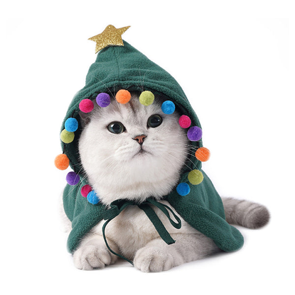 Cute Dog Cat Costume Christmas Cloak Halloween Disguise Cat - Discount Halloween City