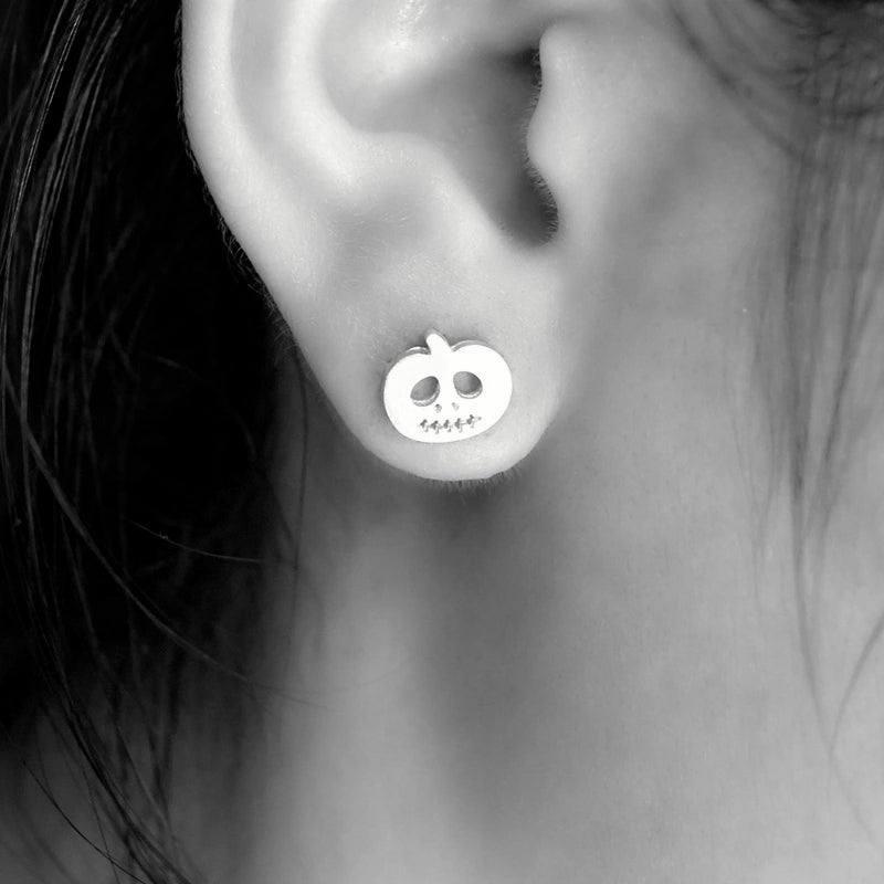 Ghost and Pumpkin Stud Earrings