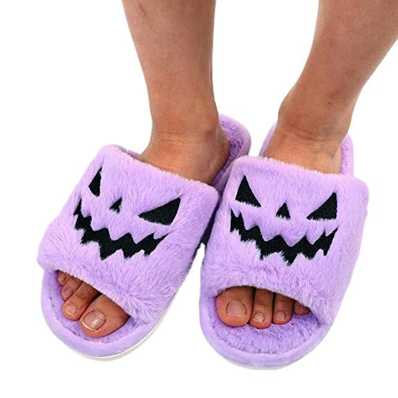 Halloween Shoes Winter Cute Warm Home Slippers Women's - Discount Halloween City