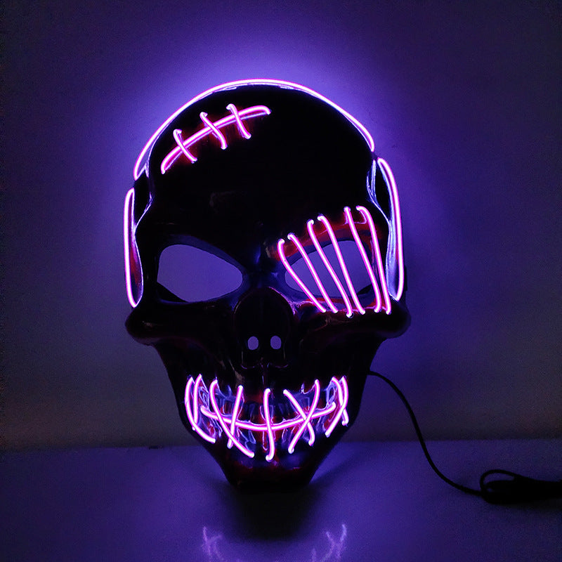Halloween Scary One-eyed Pirate Mask Cosplay Led Mask Adult - Discount Halloween City