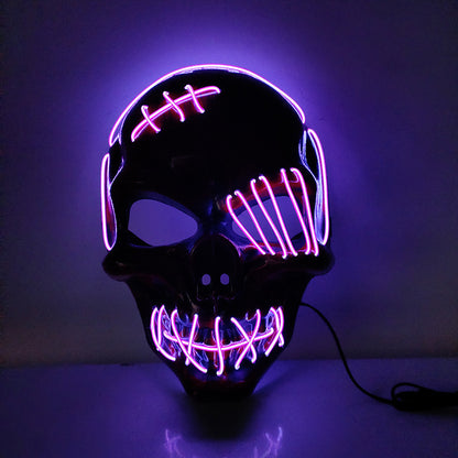 Halloween Scary One-eyed Pirate Mask Cosplay Led Mask Adult - Discount Halloween City