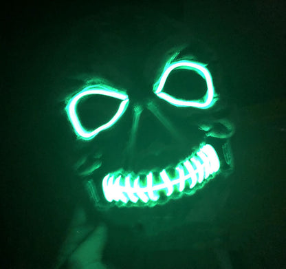 Skull Two-color Glowing Mask Halloween - Discount Halloween City