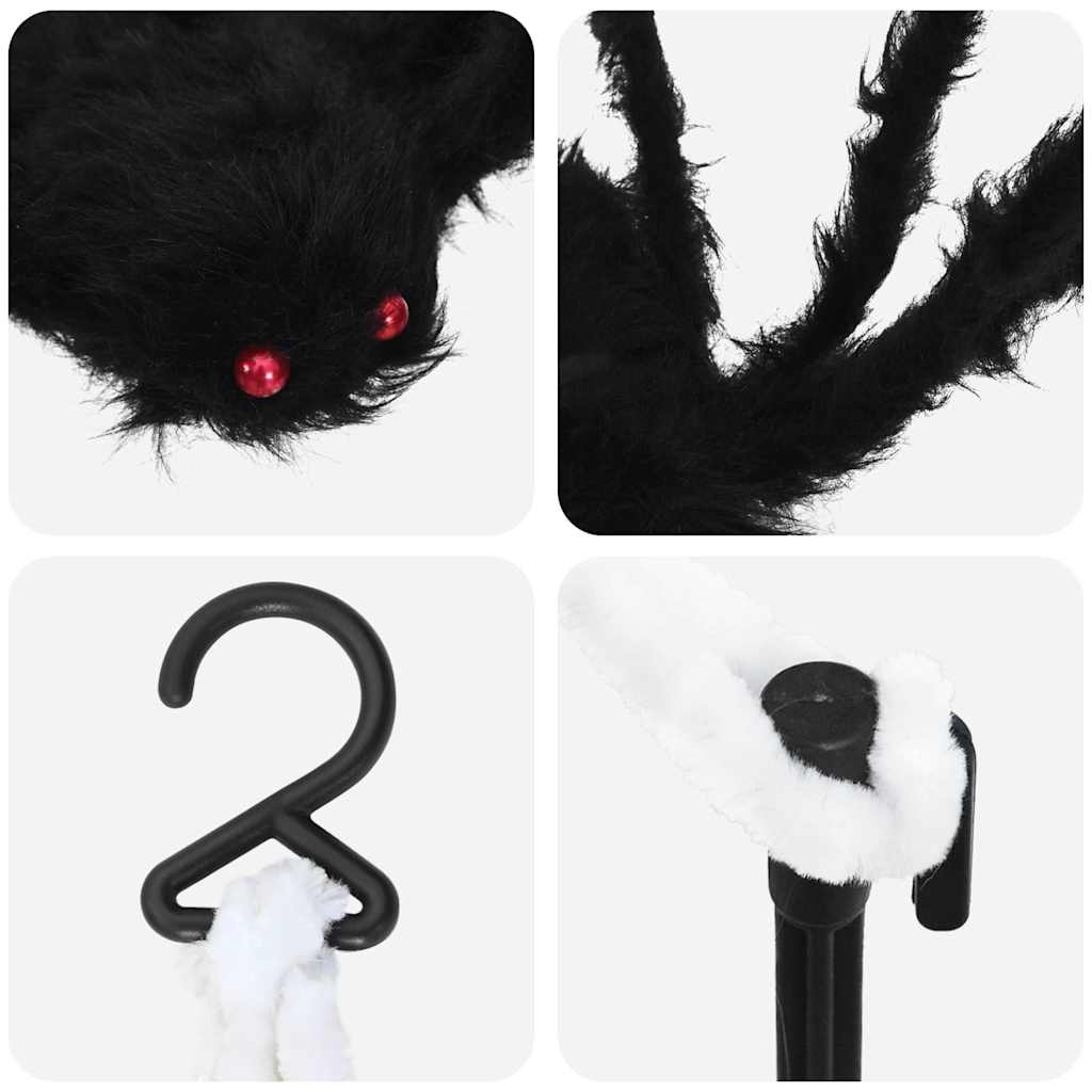 Halloween Spider Decoration with Nets 2 Pcs Polyester 200 - Discount Halloween City