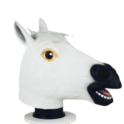 Halloween Cosplay Brown Animal Horse Head Mask Headgear - Discount Halloween City