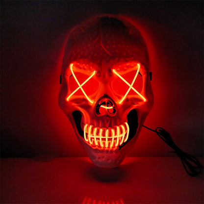 Halloween Skull Glowing Mask Bar Night Horror - Discount Halloween City