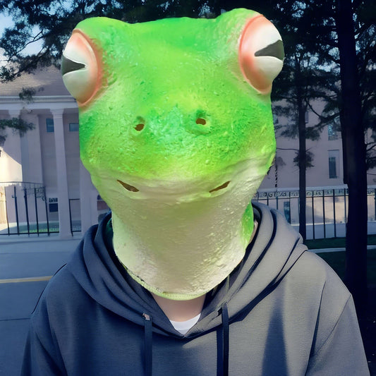 Frog Mask Halloween Latex Animal Headgear - Discount Halloween City