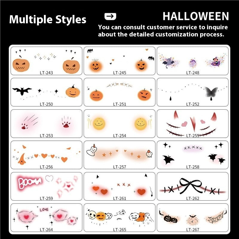 Halloween Makeup Stickers Dress Up Cute Painted - Discount Halloween City