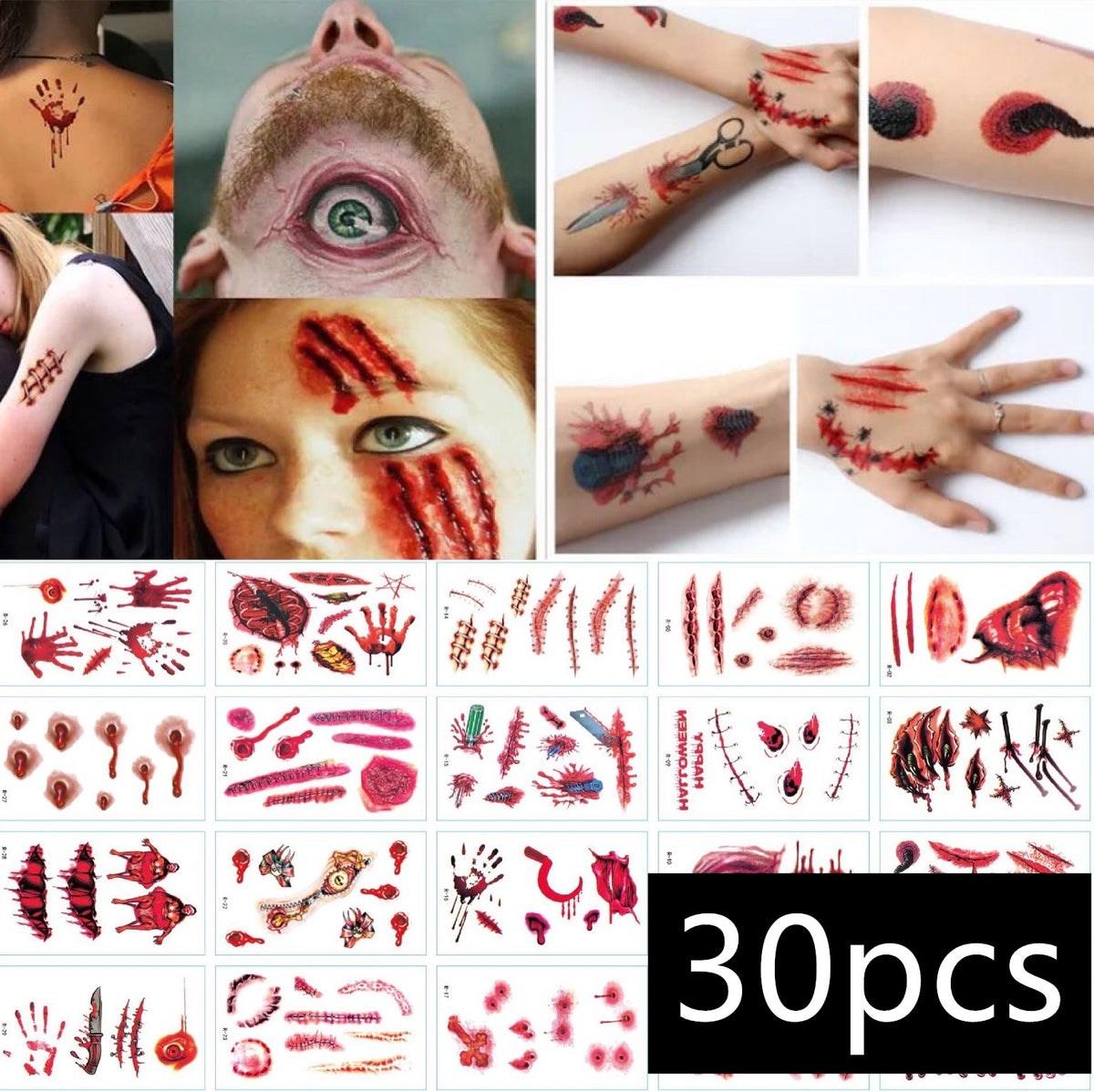 Halloween Temporary Tattoo Stickers