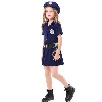Halloween Parent-child Experience Costume Blue Button | Kids Costumes | Hats - Accessories