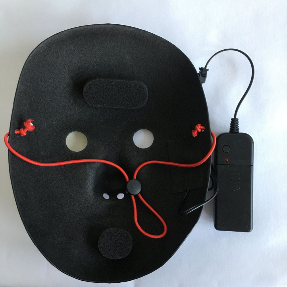 LED Mask Luminous Glowing Halloween Party Mask Neon El Mask Halloween Cosplay Mask - Discount Halloween City