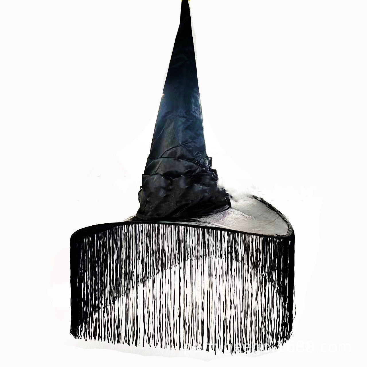 Halloween Pleated Tassel Witch Hat Party Makeup Props - Discount Halloween City
