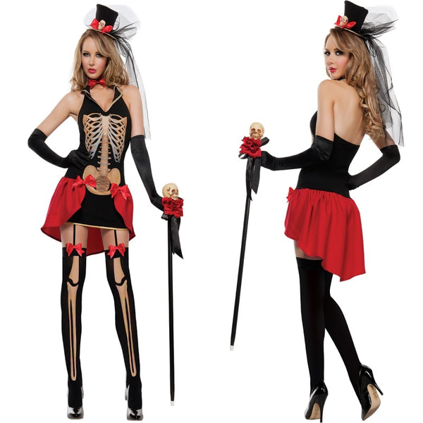 Halloween Day of the Dead Color Skull Devil Costume Party - Discount Halloween City