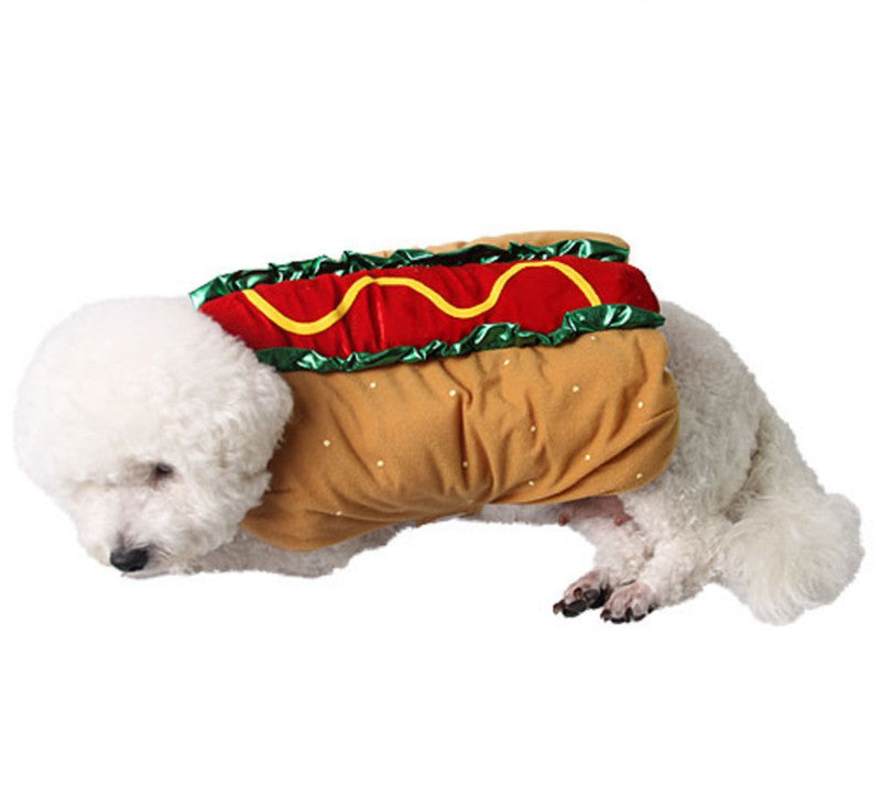 Halloween Pet Dog and Cat Costume Cute Hot Dog Sandwich - Discount Halloween City