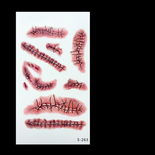 Halloween Wound Tattoo Sticker - Discount Halloween City