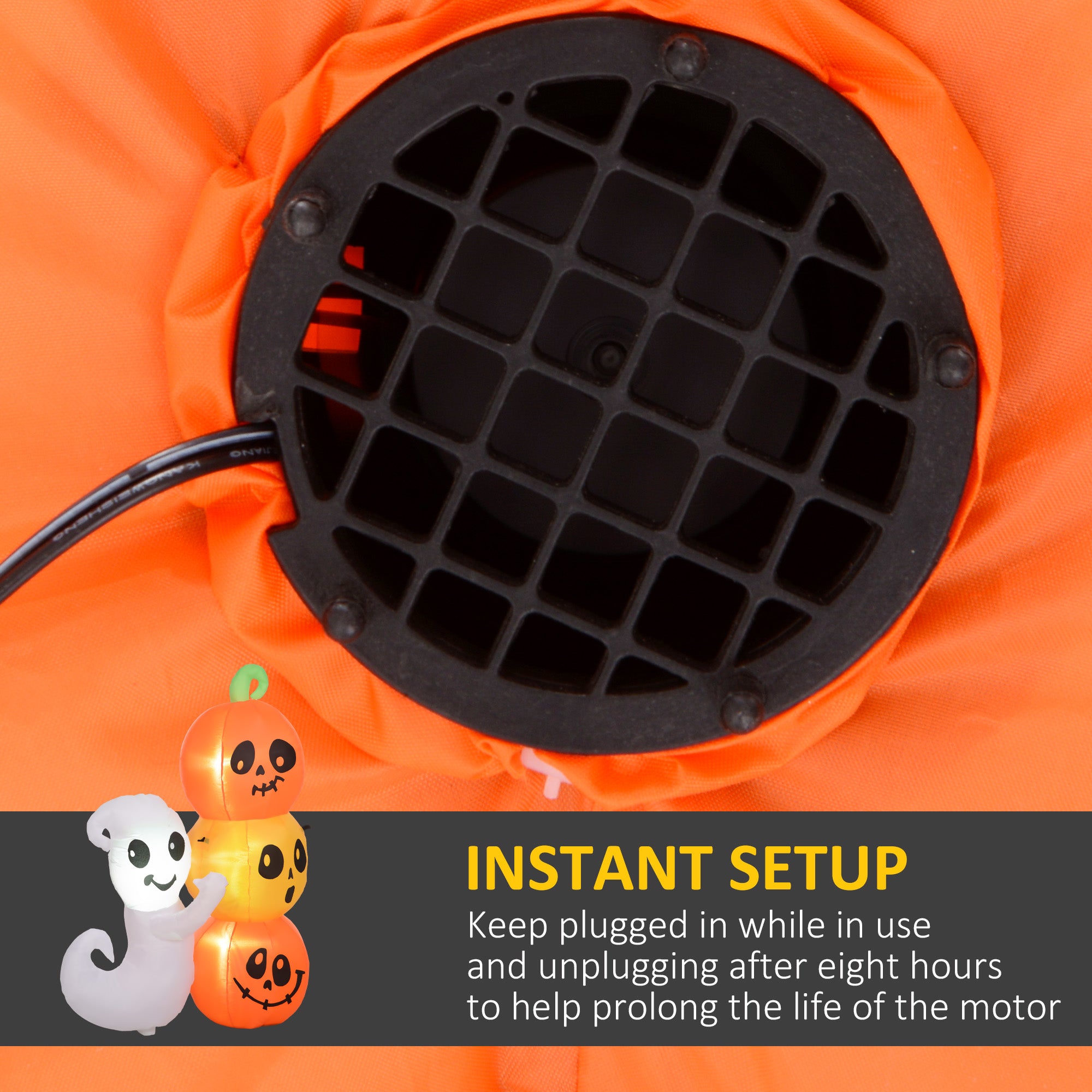 5ft Inflatable Halloween Ghost and Pumpkin - Discount Halloween City