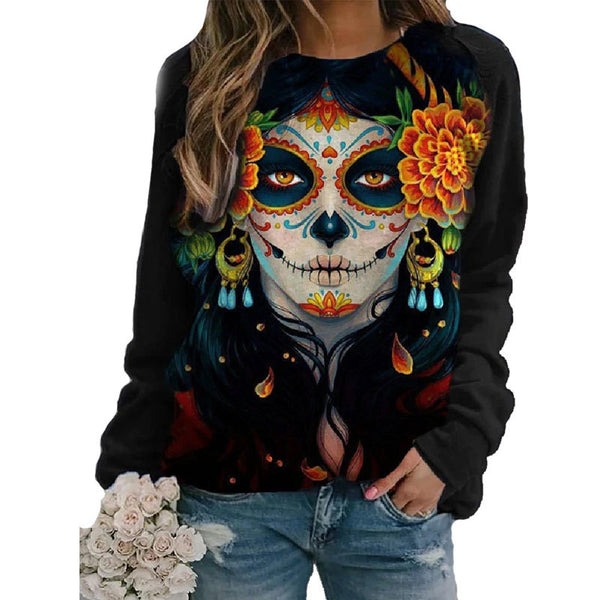 Halloween Print Sweatshirt - Discount Halloween City
