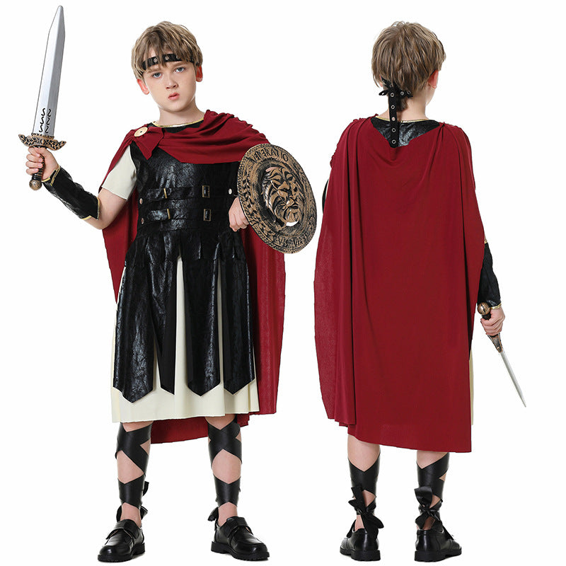 Halloween Costume Roman Gladiator Cosplay Performance Wear - Discount Halloween City