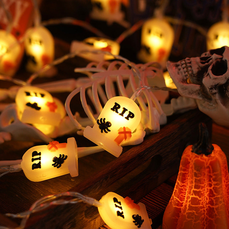 PVC Soft Material Halloween Lighting Chain Pumpkin Ghost Bat - Discount Halloween City
