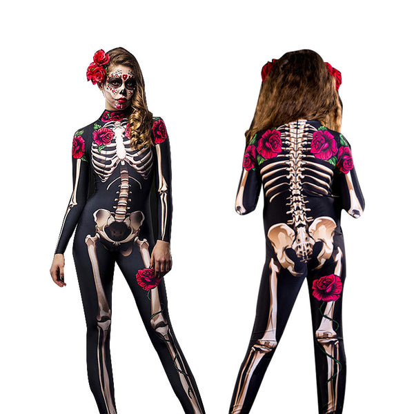 Scary Skeleton Halloween Bodysuit Costume
