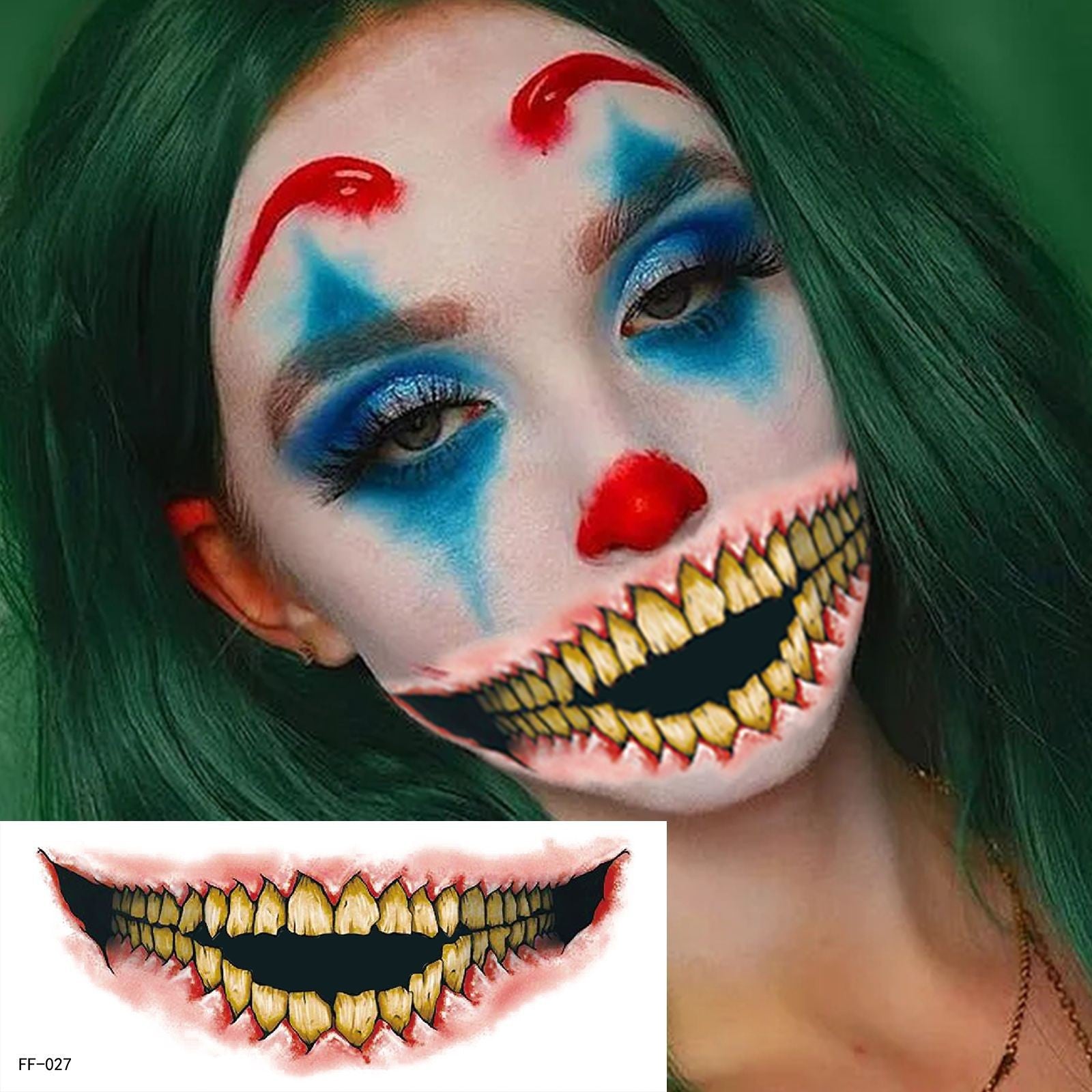 Horror Big Mouth Tattoo Sticker - alternate view 9