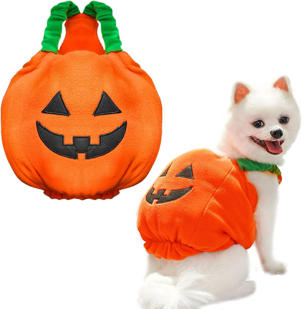 Funny Pumpkin Dog Halloween Costume Dog & Cat Thick Plush - Discount Halloween City