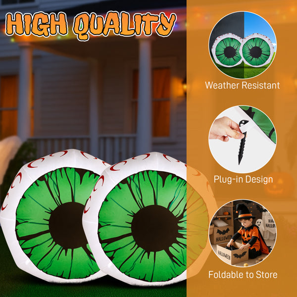 2-Piece 3-Ft Green Eyeball Halloween Decoration Set - product image 8