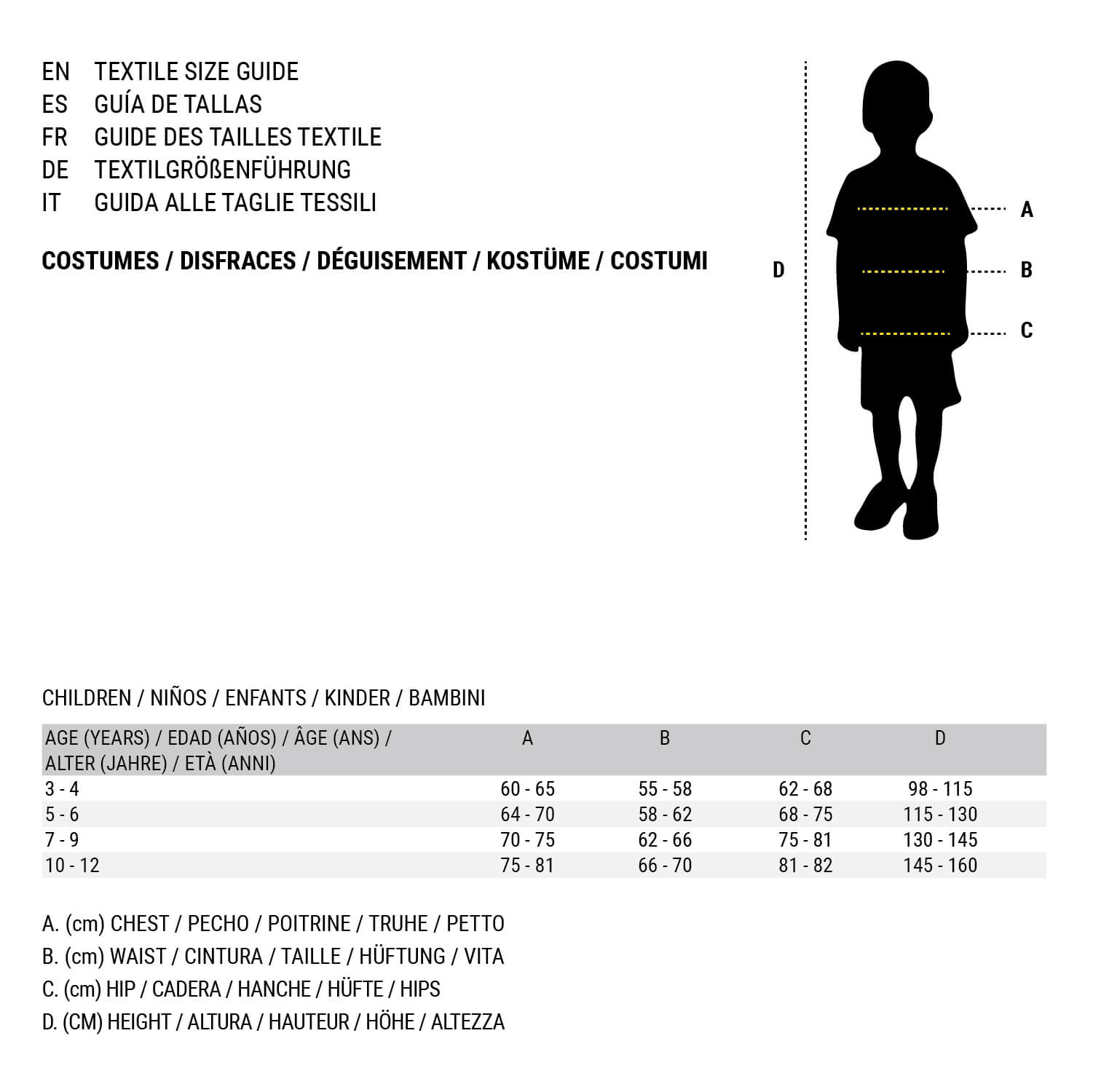 Costume For Children 7-9 Years