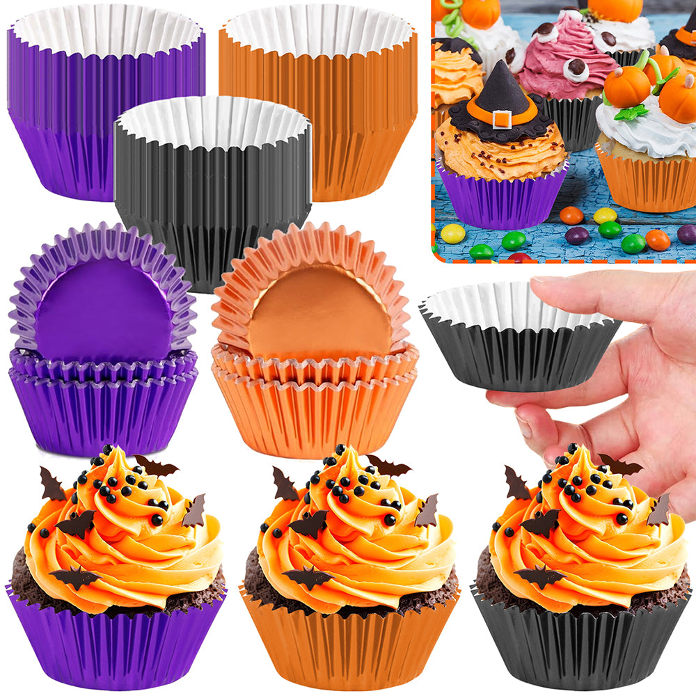 300 Pcs Halloween Foil Cupcake Liners - Discount Halloween City