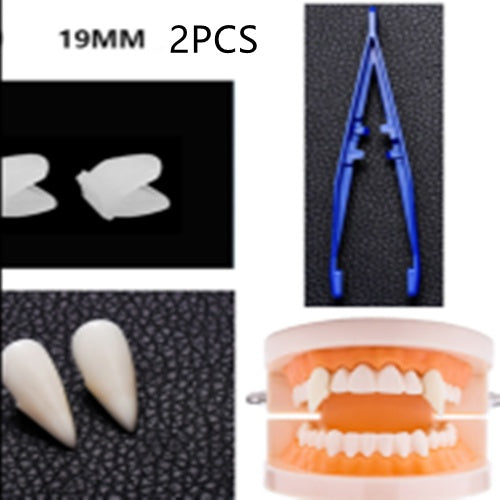 Halloween Dentures Vampire Fangs Zombie Teeth White Tiger Braces Cosplay Masquerade Party - Discount Halloween City