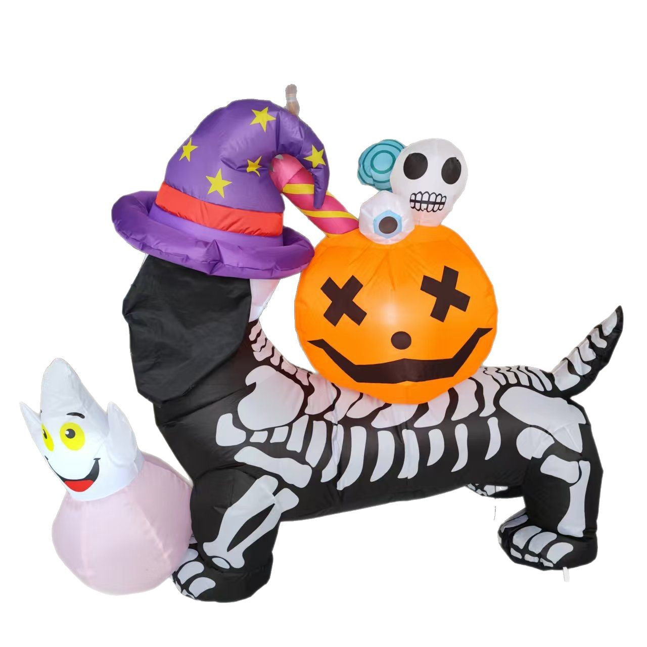 Skull Dog Inflatable Model Halloween Pumpkin Ghost - Discount Halloween City