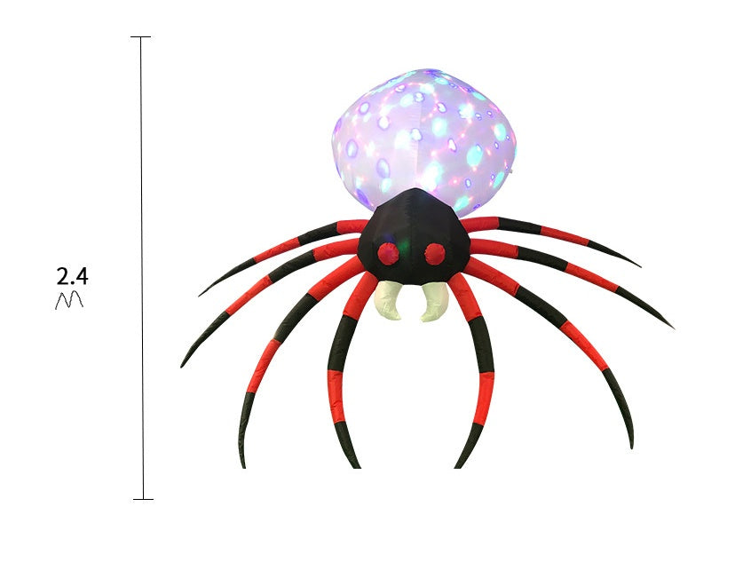 2.4m Spider Inflatable Funny Halloween Decoration - Discount Halloween City