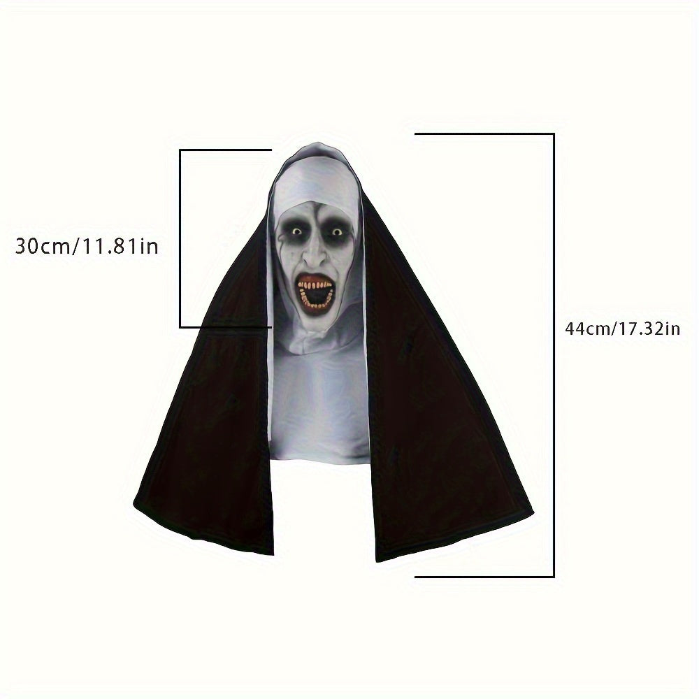 Horror Nun Mask for Adults - Halloween Costume Accessory
