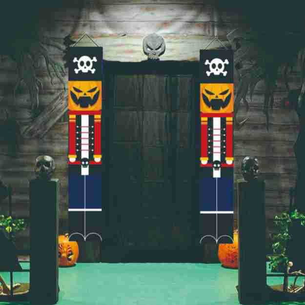 Halloween Soldier Model Nutcracker Banner Couplet - Discount Halloween City