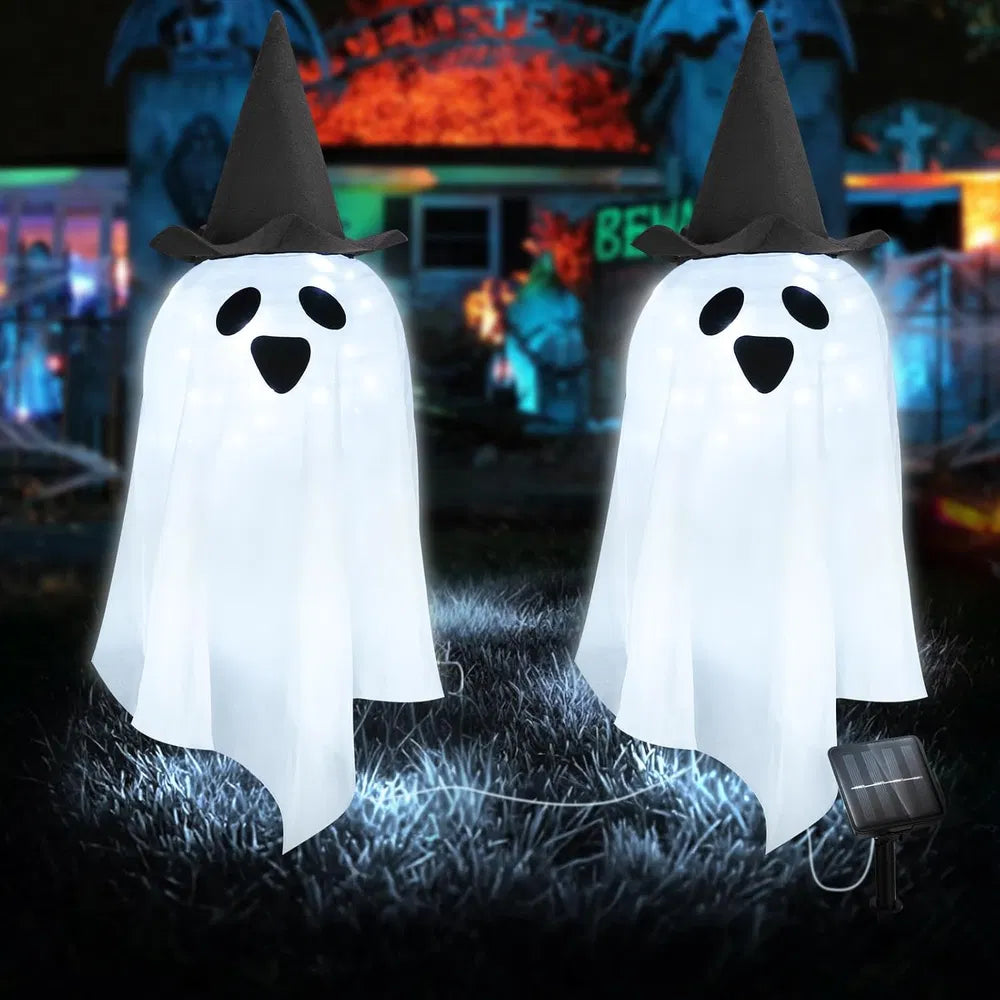Solar Halloween Pumpkin LED Lights - Discount Halloween City