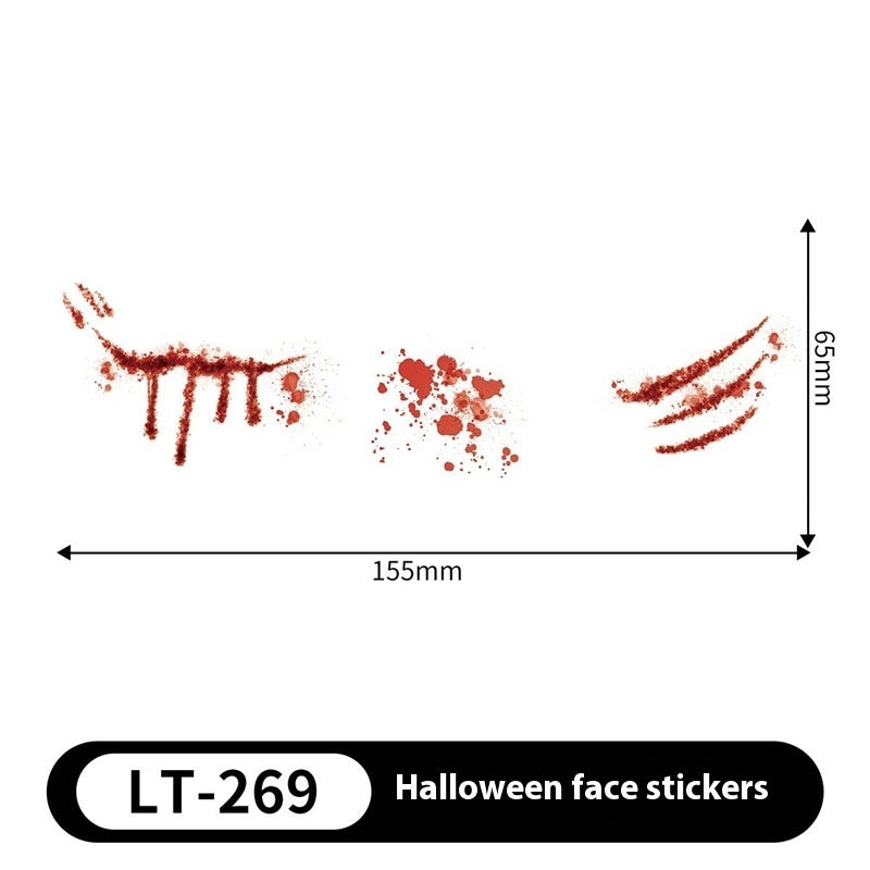 Halloween Makeup Stickers Dress Up Cute Painted - Discount Halloween City
