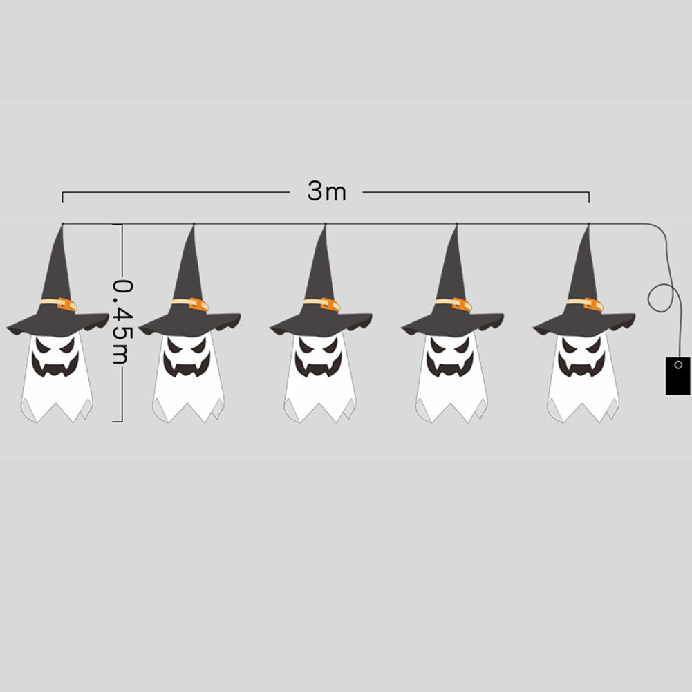 Halloween Holiday Decoration Lanterns Cloth Art Ghost String - Discount Halloween City