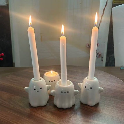 Ghost Ceramic Halloween Candle Holder - product image 3