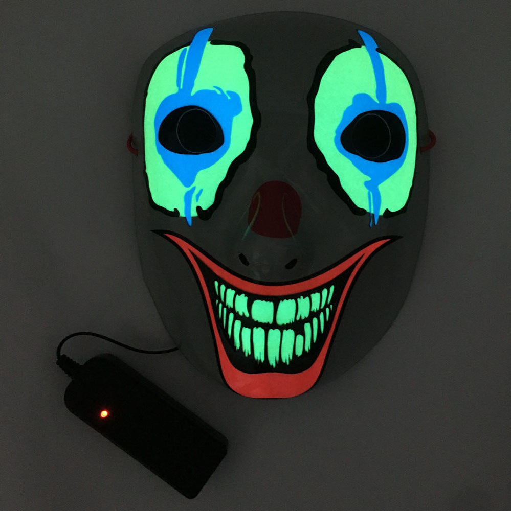 LED Mask Luminous Glowing Halloween Party Mask Neon El Mask Halloween Cosplay Mask - Discount Halloween City