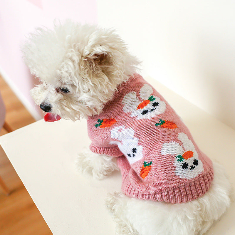 Halloween Bowknot Dog Clothes Cat Costume Hollow Knit Dog - Discount Halloween City