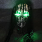 Green Skull With Hair