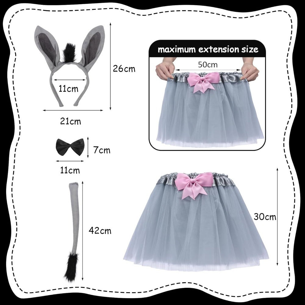 4-piece Donkey Gray Donkey Outfit Costume - alternate view 2