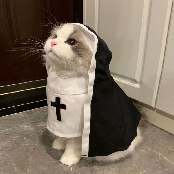 PET SHOW Nun Dog Costume for Small Medium Dogs Halloween - Discount Halloween City
