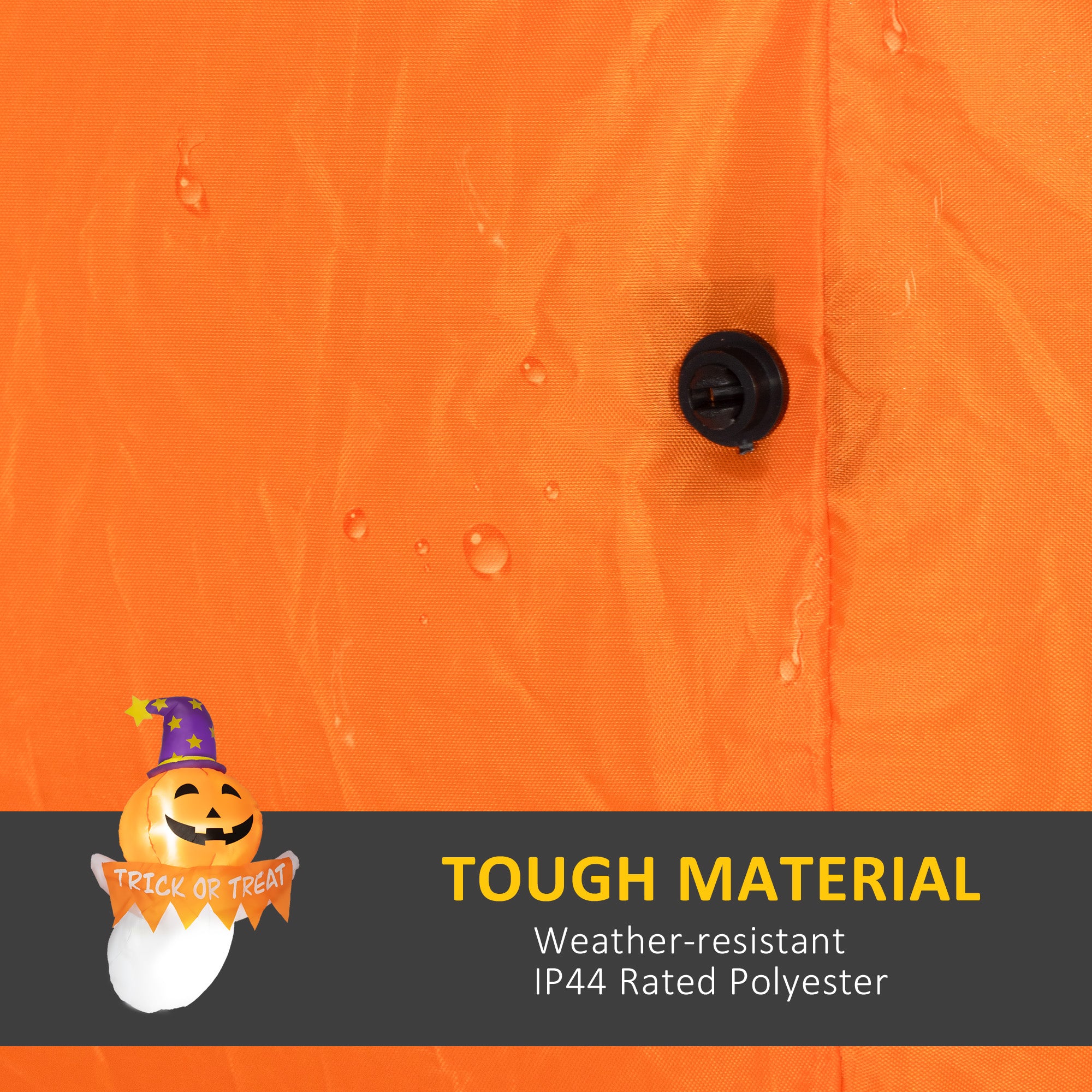 3.4ft Inflatable Halloween Window Sticker Ghost with Orange - View 4