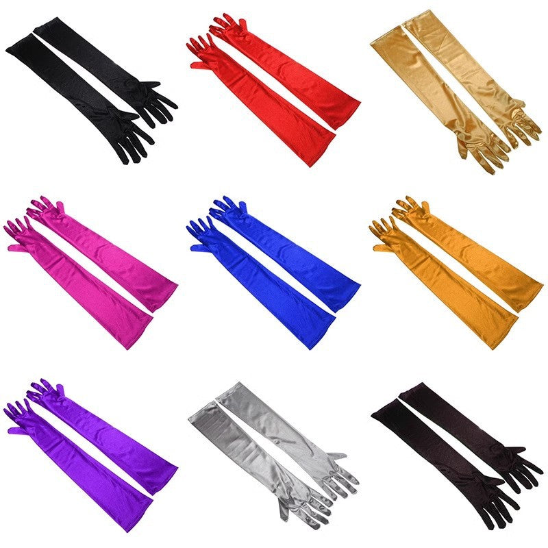 Women's Satin Stretch Gloves - alternate view 2