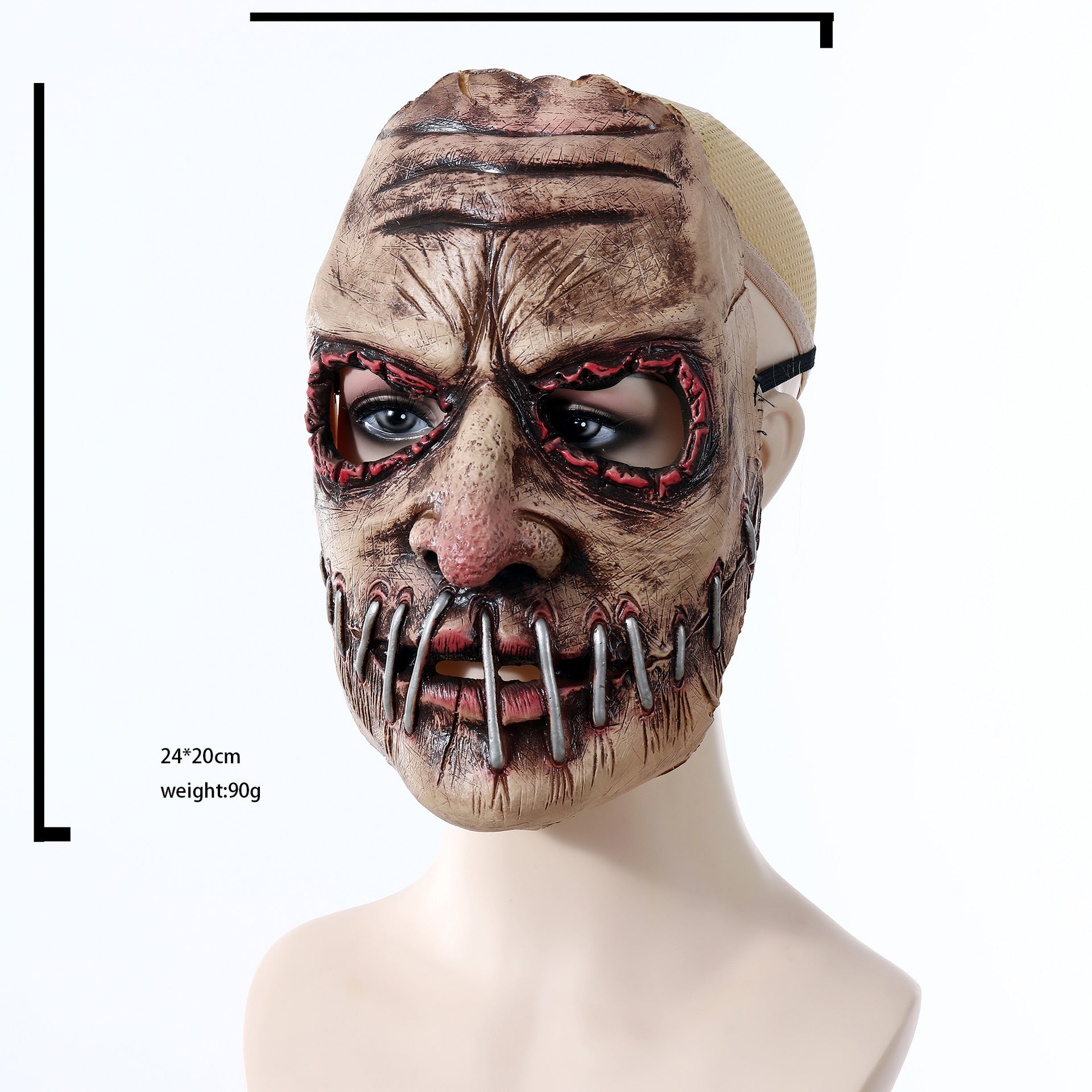 Big-Mouth Nail Ghost Latex Halloween Mask - product image 3