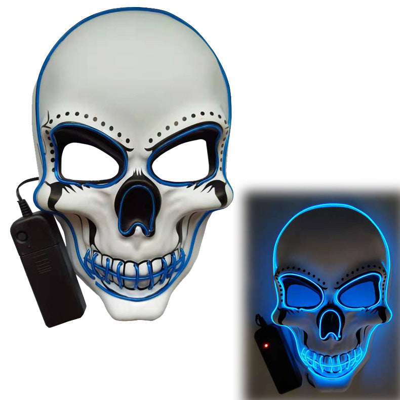LED Ghost Face Skull Halloween Costume Mask