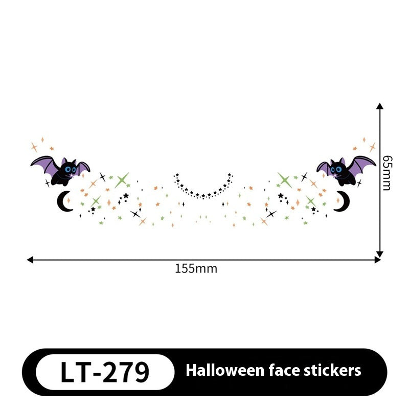 Halloween Makeup Stickers Dress Up Cute Painted - Discount Halloween City