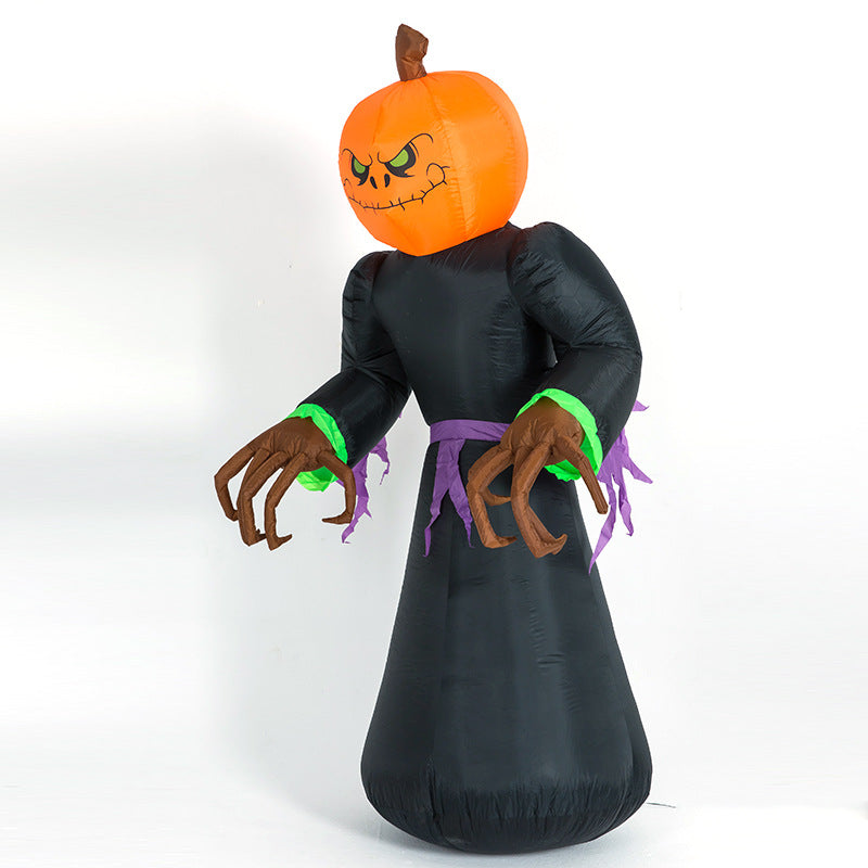 Halloween Pumpkin Black Cat Witch Cartoon Inflatable Model - Discount Halloween City