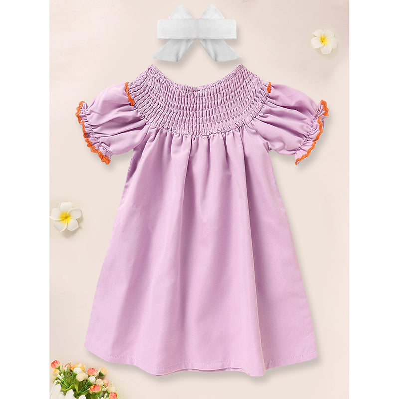 Infant Baby Girls Halloween Dress Ghost Embroidery Dress - Discount Halloween City